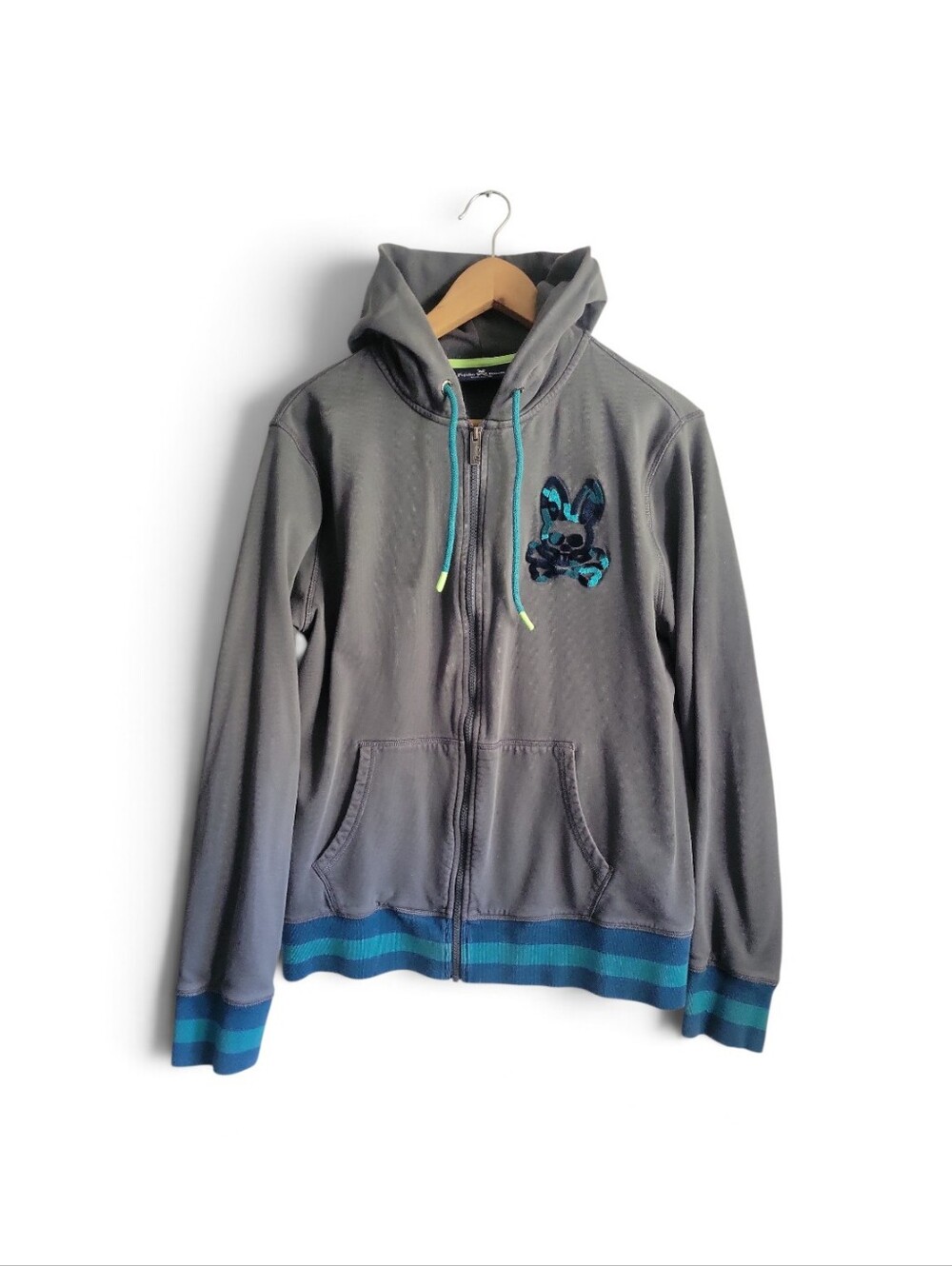 Psycho Bunny Gray Zip Hoodie